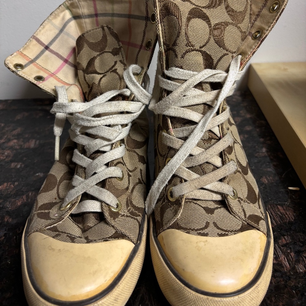 Coach Bonney High Top Canvas Sneakers
